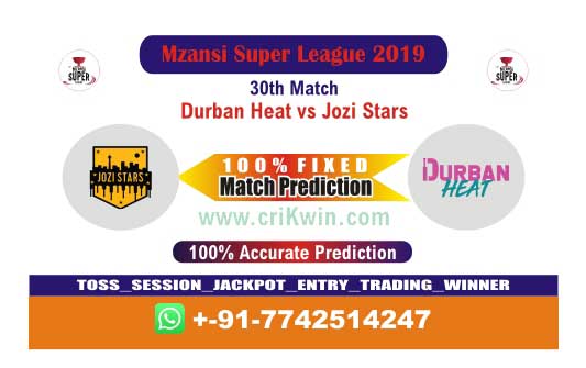 MSL 2019 Today Match Prediction JOZ vs DUR 30th 100% Sure Win