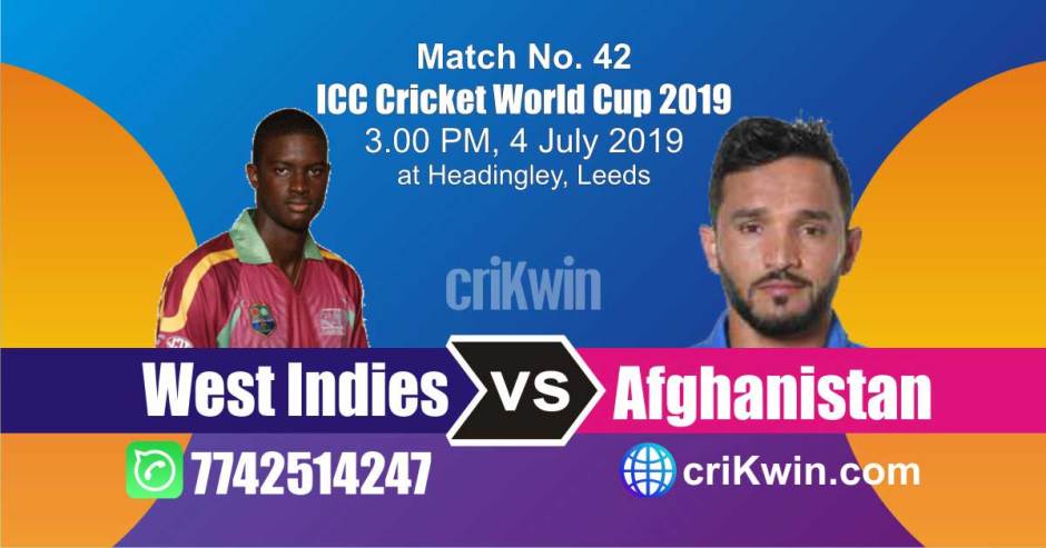 AFG vs WI 42nd Match World Cup 2019 Winner Astrology Predict