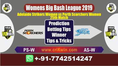 WBBL 2019 Today Match Prediction AS-W vs PS-W 25th Match Will Win