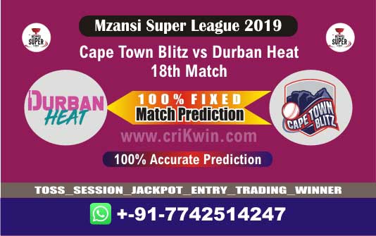 MSL T20 2019 Today Match Prediction DUR vs CTB 18th Who Will Win