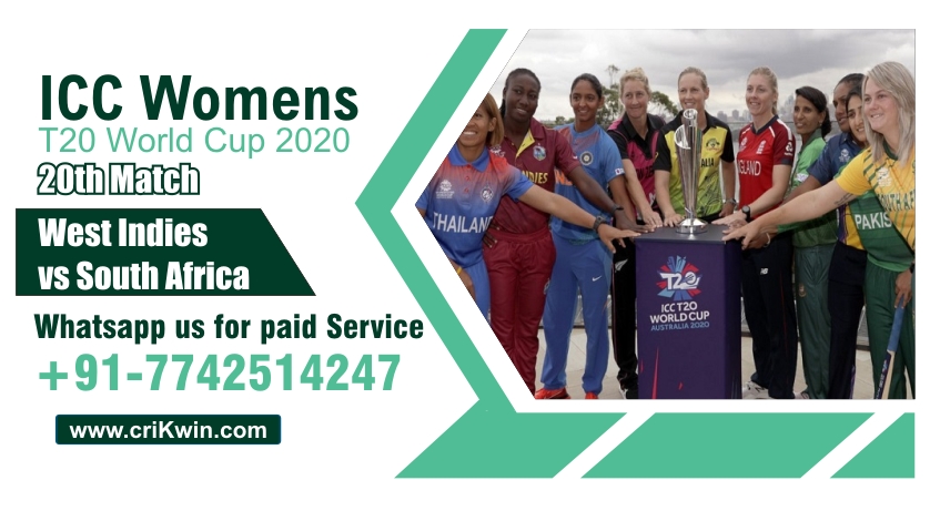 100% Sure Today Match Prediction WIW vs RSAW 20th Womens WC T20