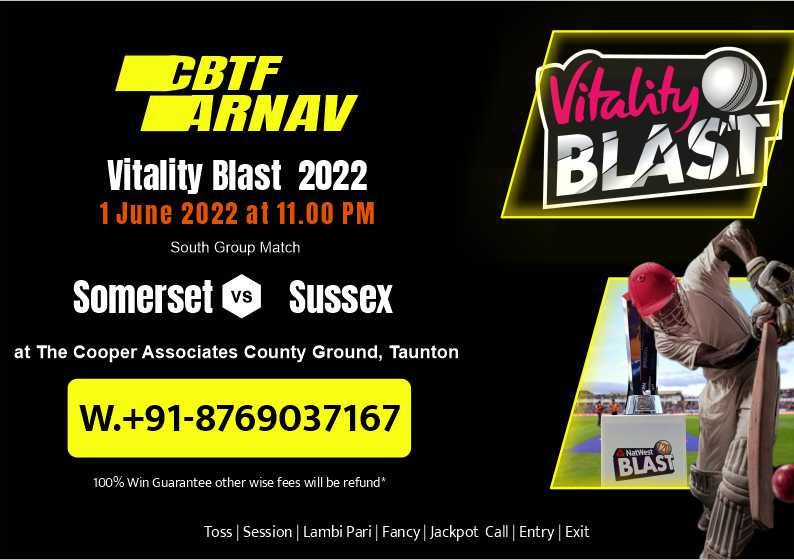 SOM vs SUS T20 Blast South Group Match Who will win today