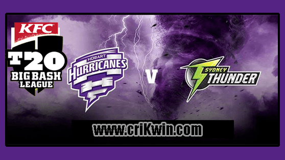 Who Win Today BBL 2018-19 11th Match Hobart vs Thunder
