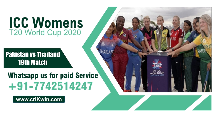 100% Sure Today Match Prediction TL-W vs PAK-W 19th Womens WCT20