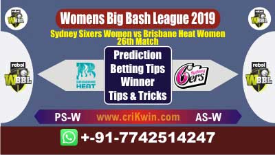 WBBL 2019 Today Match Prediction BHW vs SSW 26th Match Will Win
