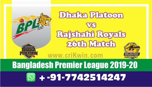 BPL 2020 Today Match Prediction DHP vs RAR 26th 100% Sure Win