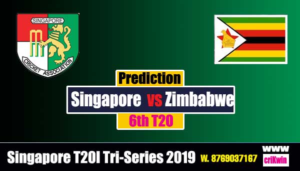 Tri Series Today Match Prediction Raja Babu Zim vs Sin 6th Match cricket match prediction ZIM vs SIN