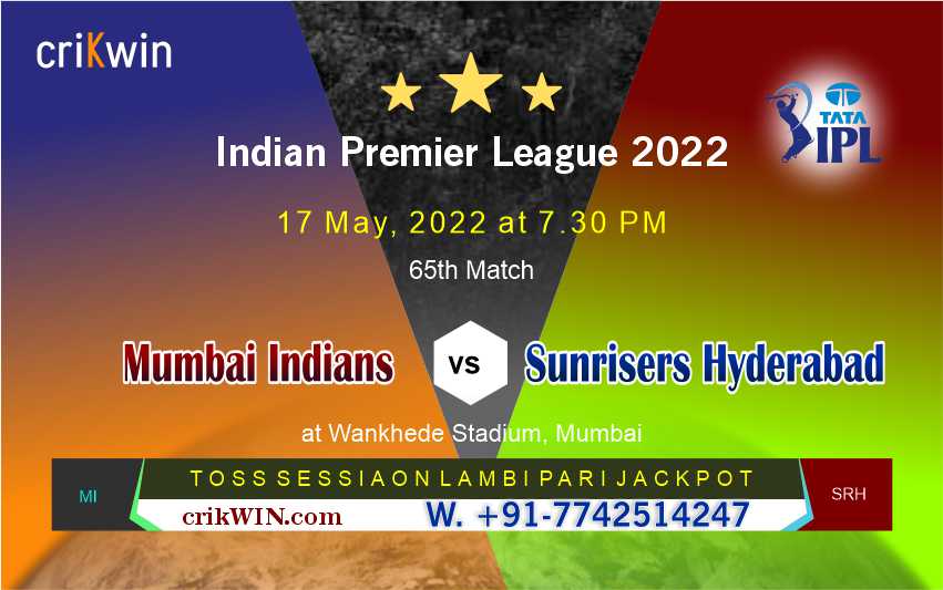 MI vs SRH IPL T20 65th Match Prediction