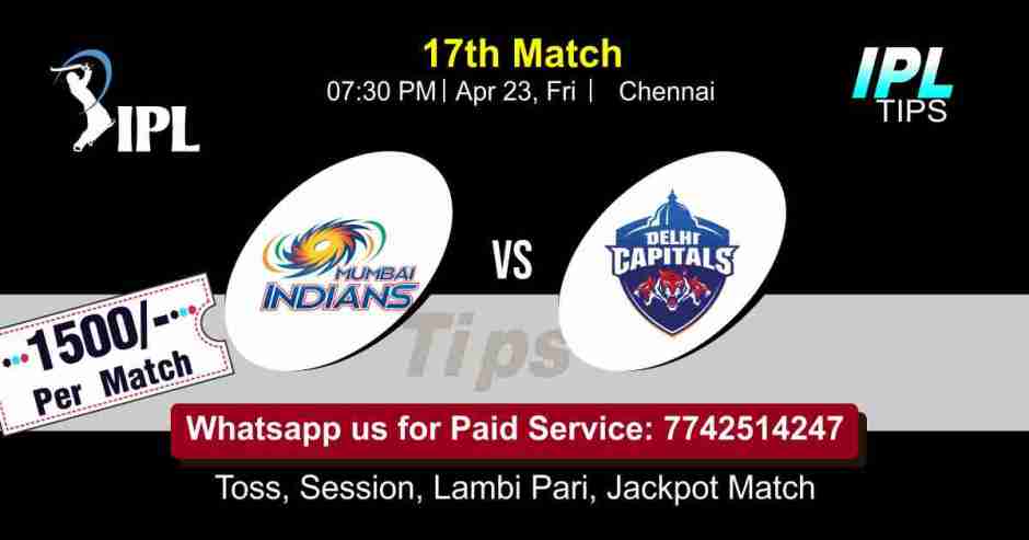 MI vs PBKS IPL T20 17th Match 100% Sure Today Prediction Win Tips