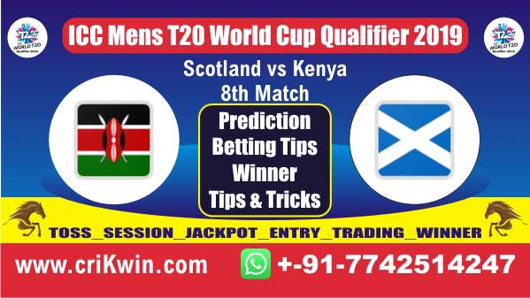 ICC T20 Qualifier 100% Sure Today Match Prediction KEN vs SCO 8th T20 Match Cricket True Astrology Winner Tips Toss Reports SCO vs KEN Who will win today