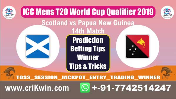 ICC T20 Qualifier 100% Sure Today Match Prediction PNG vs SCO 14th T20 Match Cricket True Astrology Winner Tips Toss Reports SCO vs PNG Who will win today