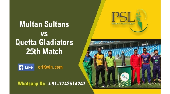 100% Sure Today Match Prediction QUE vs MUL 25th PSL T20 Win Tips