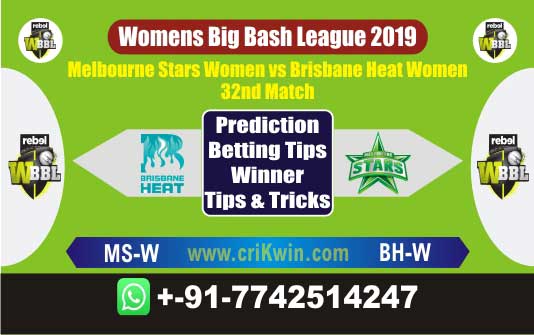 WBBL 2019 Today Match Prediction BHW vs MSW 32nd Match Will Win