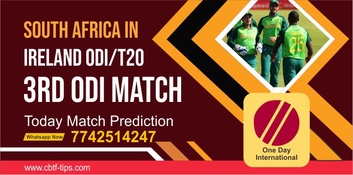 South Africa tour of Ireland ODI, Match 3rd: IRE vs SA Dream11 Prediction, Fantasy Cricket Tips, Playing 11, Pitch Report, and Toss Session Fency Update