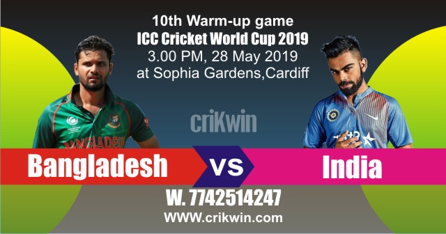 Cricket Match Prediction 100% Sure BAN vs IND Warm UP CWC19