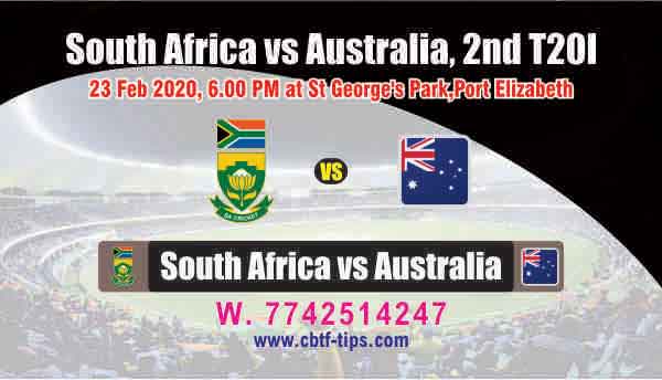 Match Prediction SA vs Aus International 2nd T20 100% Sure Win Tips