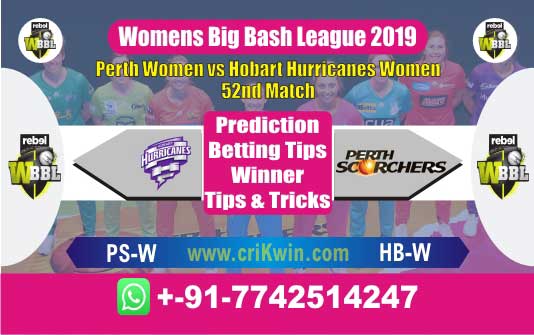 WBBL 2019 Today Match Prediction PSW vs HBW 52nd, Who Will Win