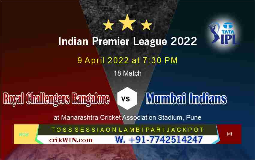 Mumbai vs Banglore 18th Match Prediction Today - IPL 2022