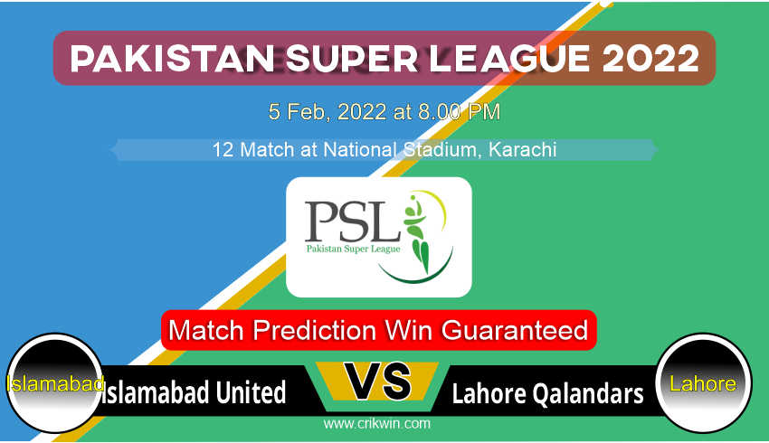 Islamabad United vs Lahore Qalandars PSL 12 Today Match Prediction with latest all updates from Pakistan Super League