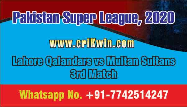 Today Match Prediction LAH vs MUL PSL 3rd T20 100% Sure Win Tips