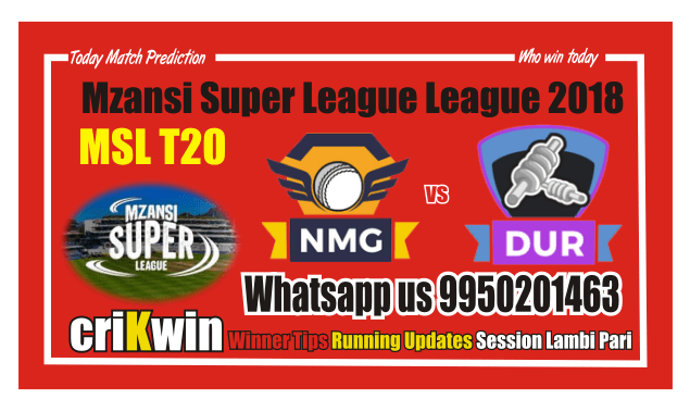 Who Win Today Durban Heat vs Nelson Mandela Bay Giants MSL 2018 8th Match