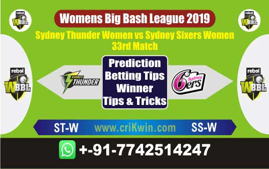 WBBL 2019 Today Match Prediction SSW vs STW 33th Match Will Win
