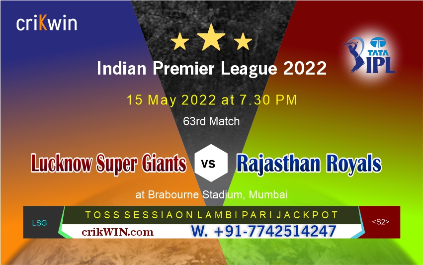 LSG vs RR IPL T20 63rd Match Prediction Cricket Betting Tips Free