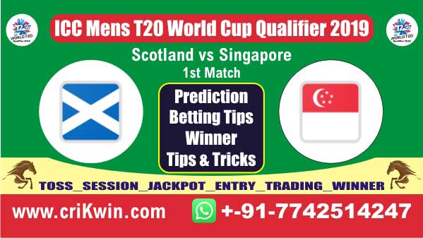 ICC T20 Qualifier Today Match Prediction SIN vs SCO 1st Match Who Will Win