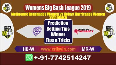 WBBL 2019 Today Match Prediction MR-W vs HB-W 29th Match Will Win