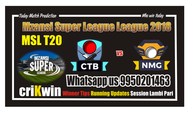 Who Win Today Cape Town vs Nelson Mandela MSL 2018 12th Match