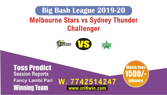 BBL 2019-20 THU vs STA Challenger Today Match Prediction Sure Win