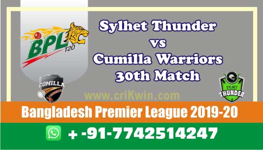 BPL 2020 Today Match Prediction CUW vs SYL 30th 100% Sure Win
