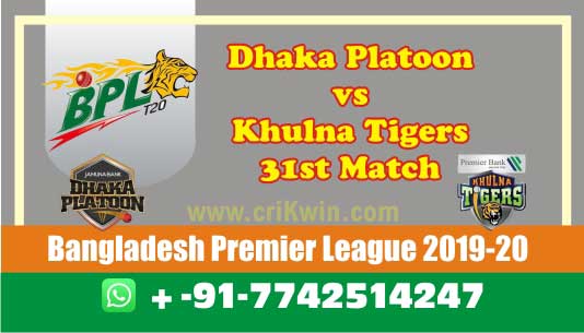BPL 2020 Today Match Prediction KHT vs DHP 31st 100% Sure Win