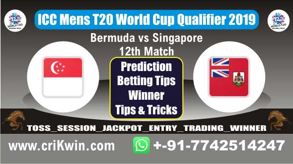 ICC T20 Qualifier 100% Sure Today Match Prediction SIN vs BER 12th T20 Match Cricket True Astrology Winner Tips Toss Reports Ber vs Sin Who will win today