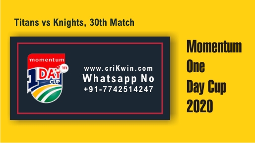 100% Sure Today Match Prediction KTS vs TIT 30th Momentum ODI Tips