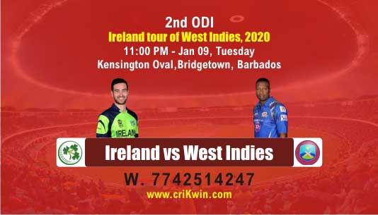 ODI Match Prediction Today WI vs IRE 2nd ODI 100% Sure Win