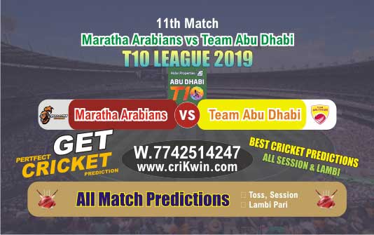 T10 League 2019 Today Match Prediction MAR vs TAB 11th Who Will Win