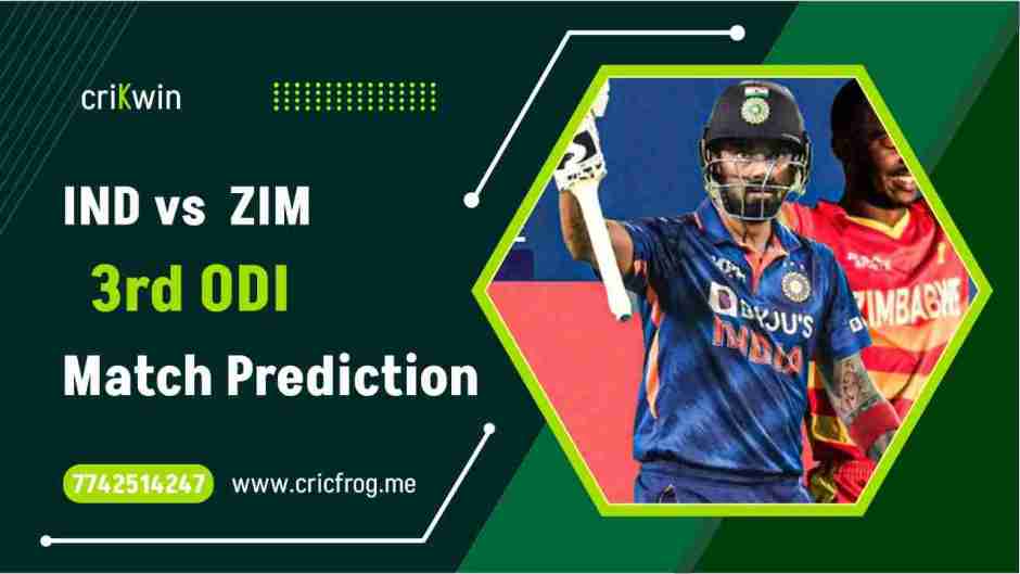 India (IND) vs Zimbabwe (ZIM) 3rd ODI cricket match prediction 100% Sure Free Latest Accurate Updates India tour of Zimbabwe Astrology - Crikwin