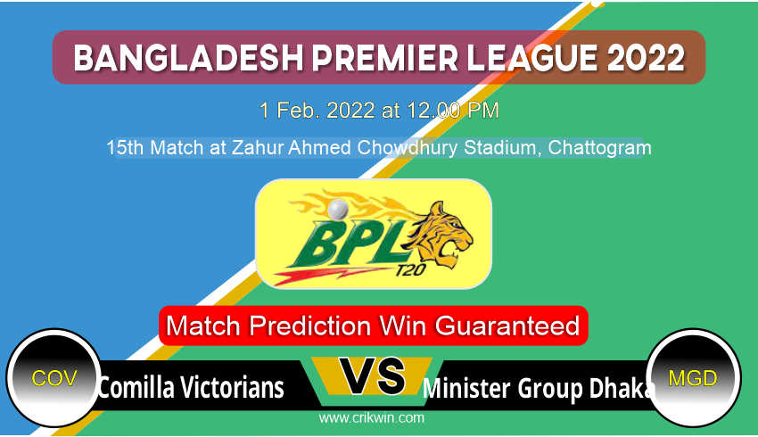 COV vs MGD BPL T20 15th Today Match Prediction Who will win