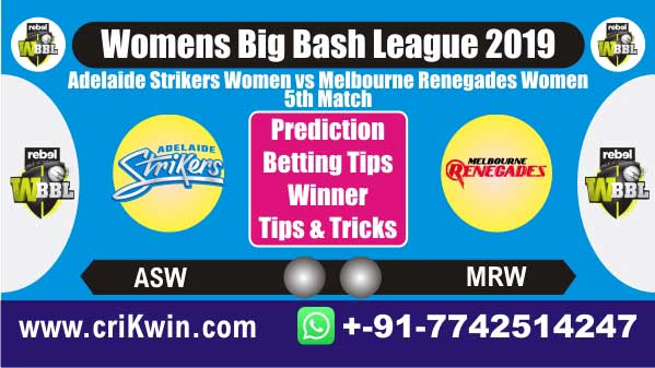 WBBL 2019 100% Sure Today Match Prediction MLRW vs ADSW 5th Match Cricket True Astrology Winner Tips Toss Reports MRW vs ASW Who will win today
