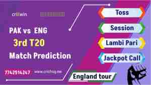 Pakistan (PAK) vs England (ENG) 3rd T20 cricket match prediction 100% Sure Free Latest Accurate Updates England tour of Pakistan Astrology - Crikwin
