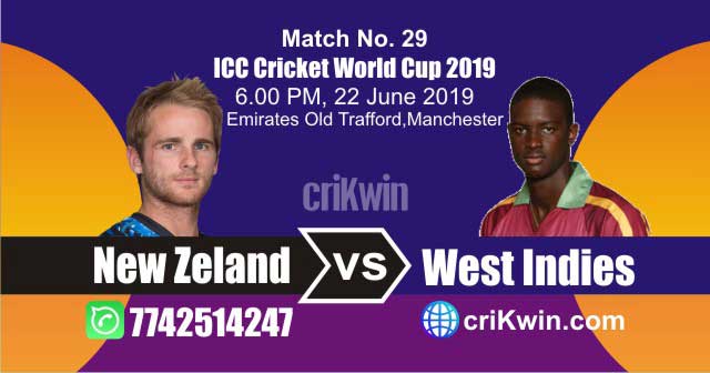 WI vs NZL 29th Match World Cup 2019 Winner Astrology Predict
