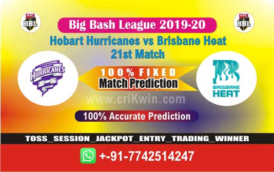 BBL 2020 Today Match Prediction BRH vs HOB 21st 100% Sure Win