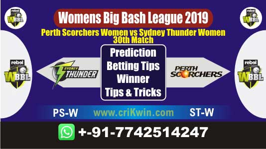 WBBL 2019 Today Match Prediction STW vs PSW 30th Match Will Win