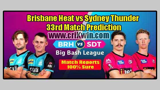 SYT vs BRH Today Match Reports BBL 33th 100% Sure Match Prediction