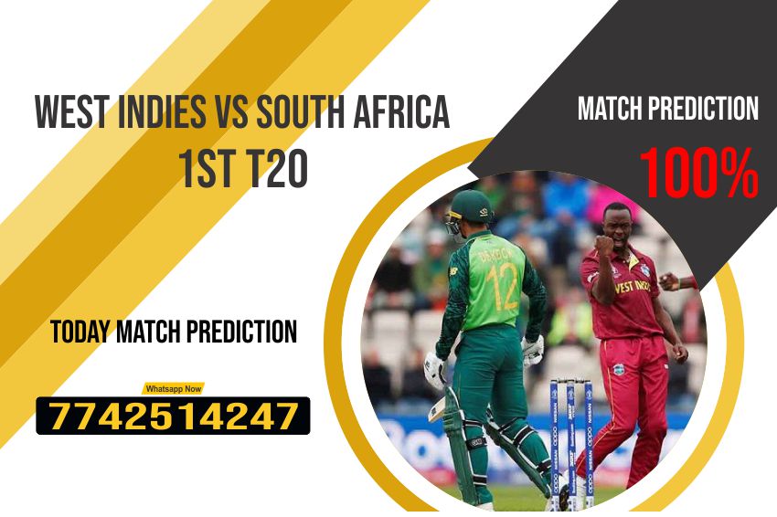 T20 Today Match Prediction South Africa vs West Indies 1st Match Who Will Win cbtf nekraj? WI vs SA cbtf cricket raghuram cricline prediction