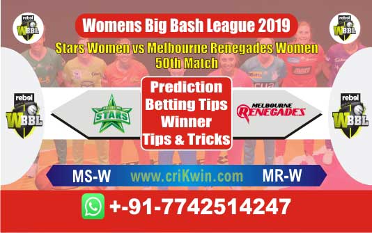WBBL 2019 Today Match Prediction MSW vs MRW 50th, Who Will Win