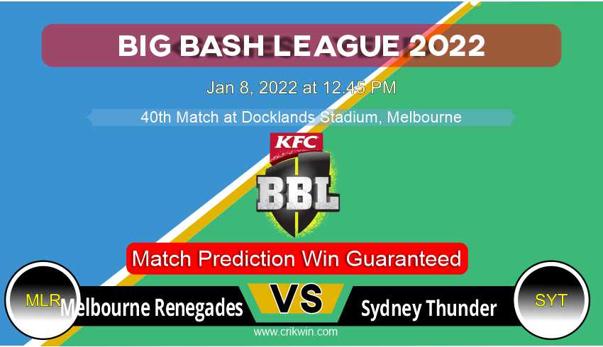 BBL T20 Betting Tips MLR vs SYT Big Bash League T20 40th Today Match Prediction