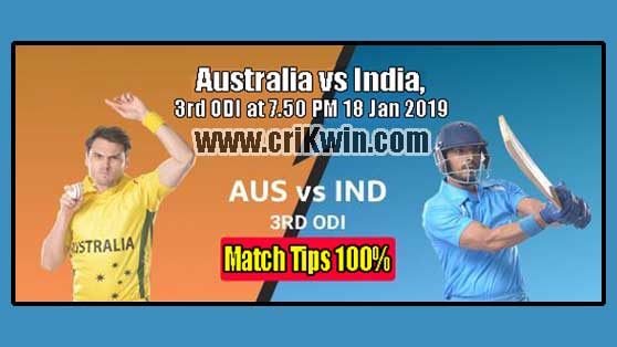 AUS vs IND Today Match Reports 3rd ODI 100% Sure Match Prediction
