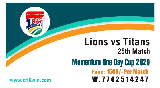 100% Sure Today Match Prediction TIT vs Lions 25th Domestic ODI Tips
